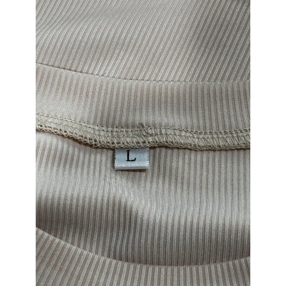 Sleeveless Ruched Side Beige Mini Dress With Adjustable Drawstrings - Picture 7 of 8